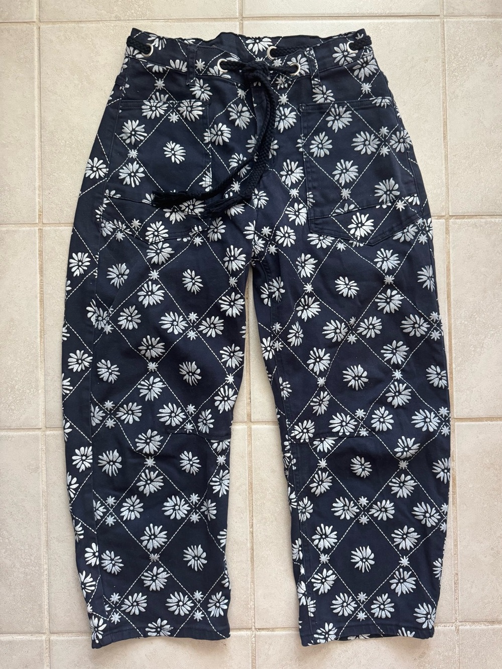 FP Dupe Pull-on Barrel Jeans - Small